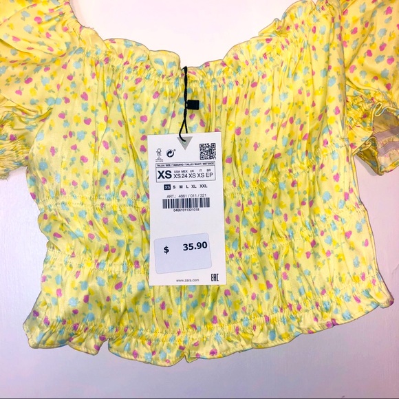 ZARA SILK TOP💛💜 - Picture 4 of 6